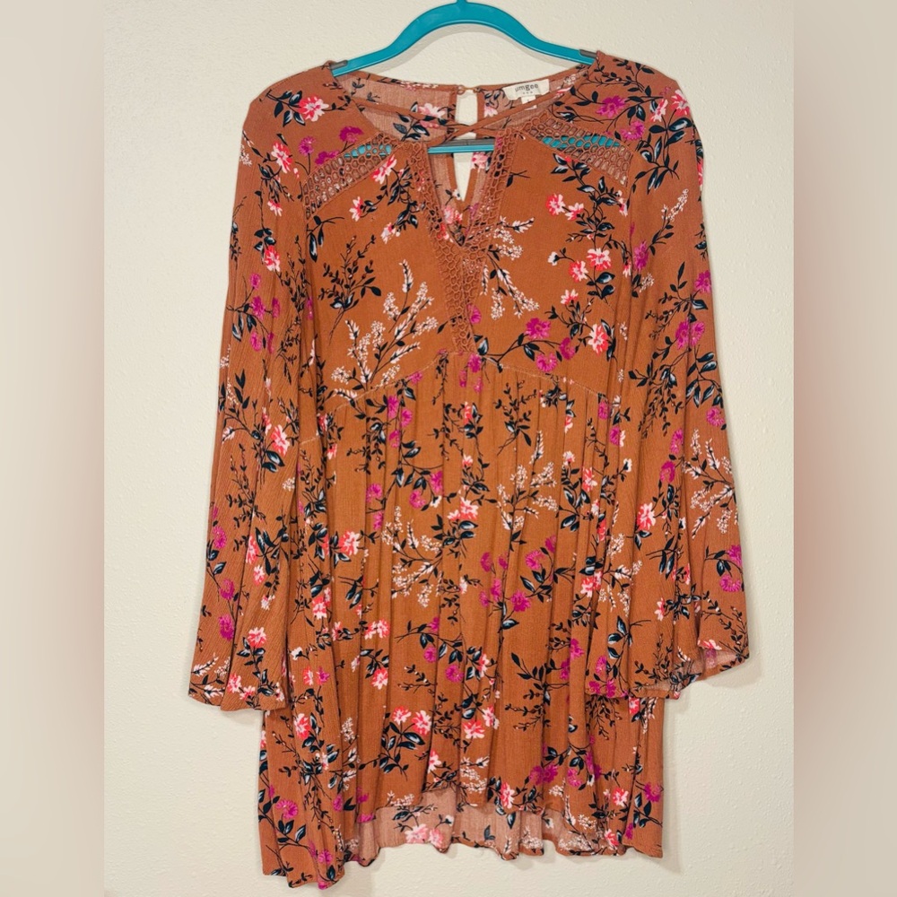 Umgee Rust Floral Dress